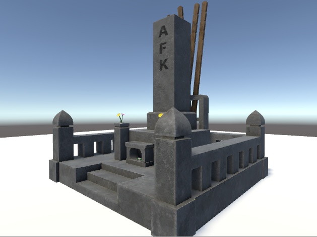 VRchat想定アバター墓石