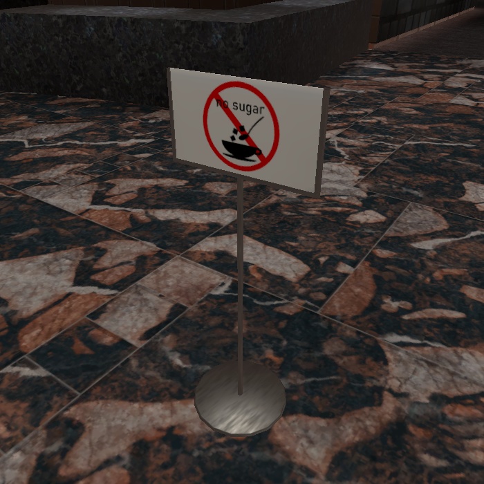 禁止表示「No Sugar」（3Dモデル）