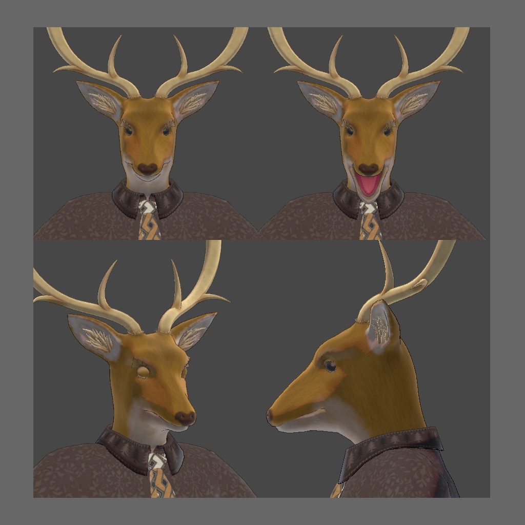 オリジナル3Dモデル - 鹿男「香鹿」