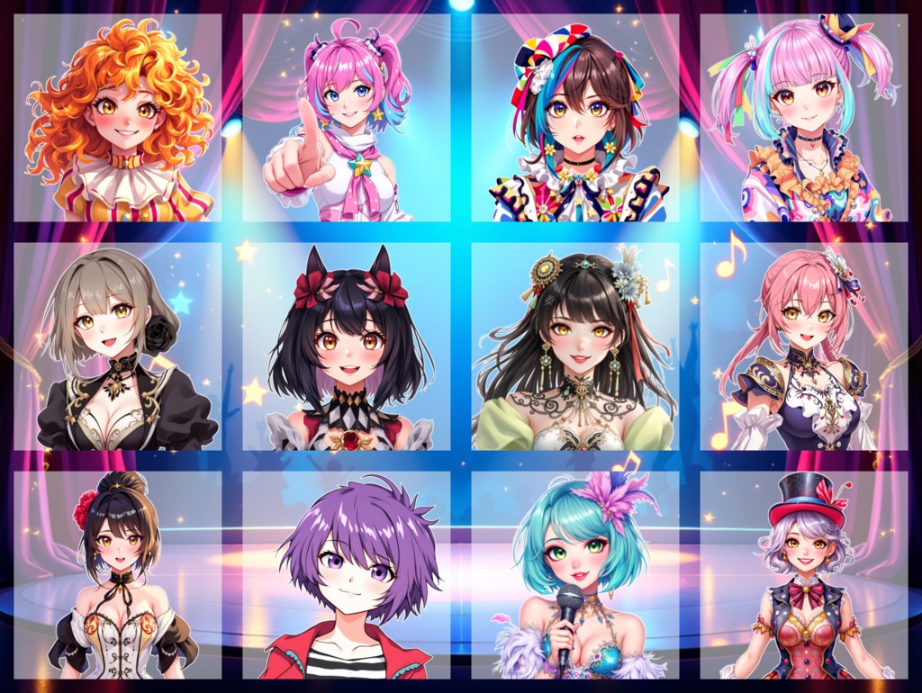 【全12種・無料1種】女性エンターテイナー2素材