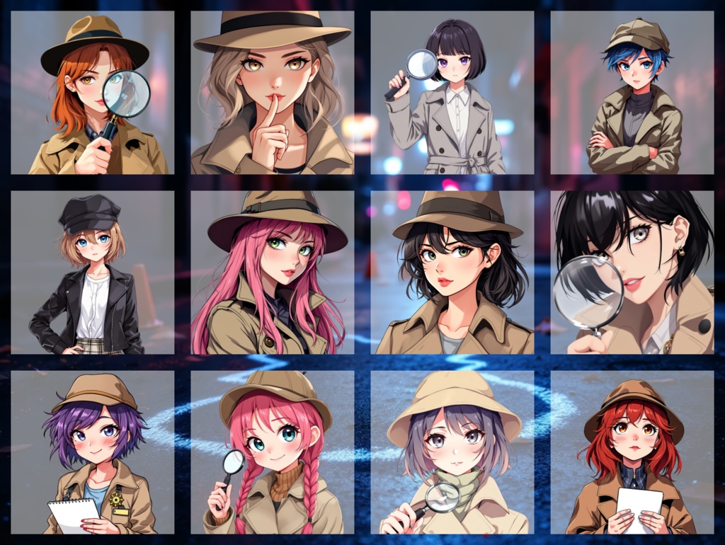 【全12種・無料1種】女性刑事-画像素材-