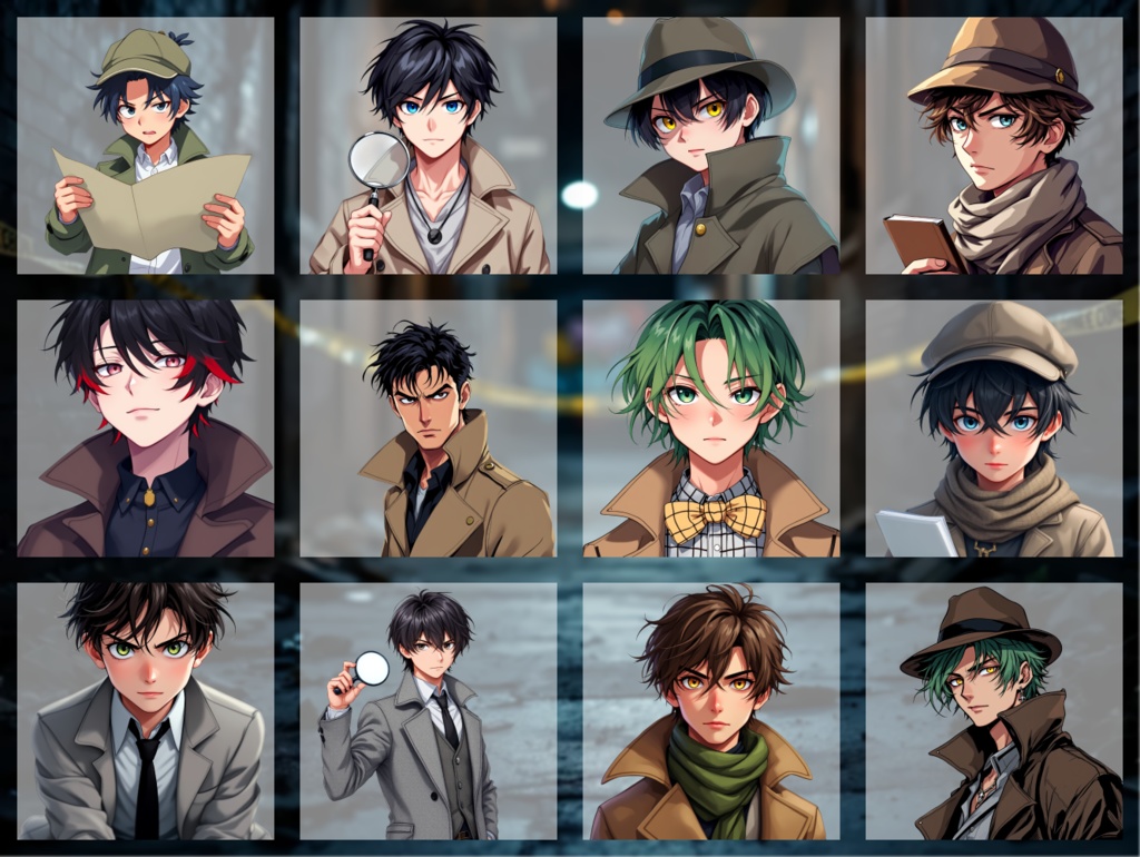 【全12種・無料1種】男性刑事-画像素材-