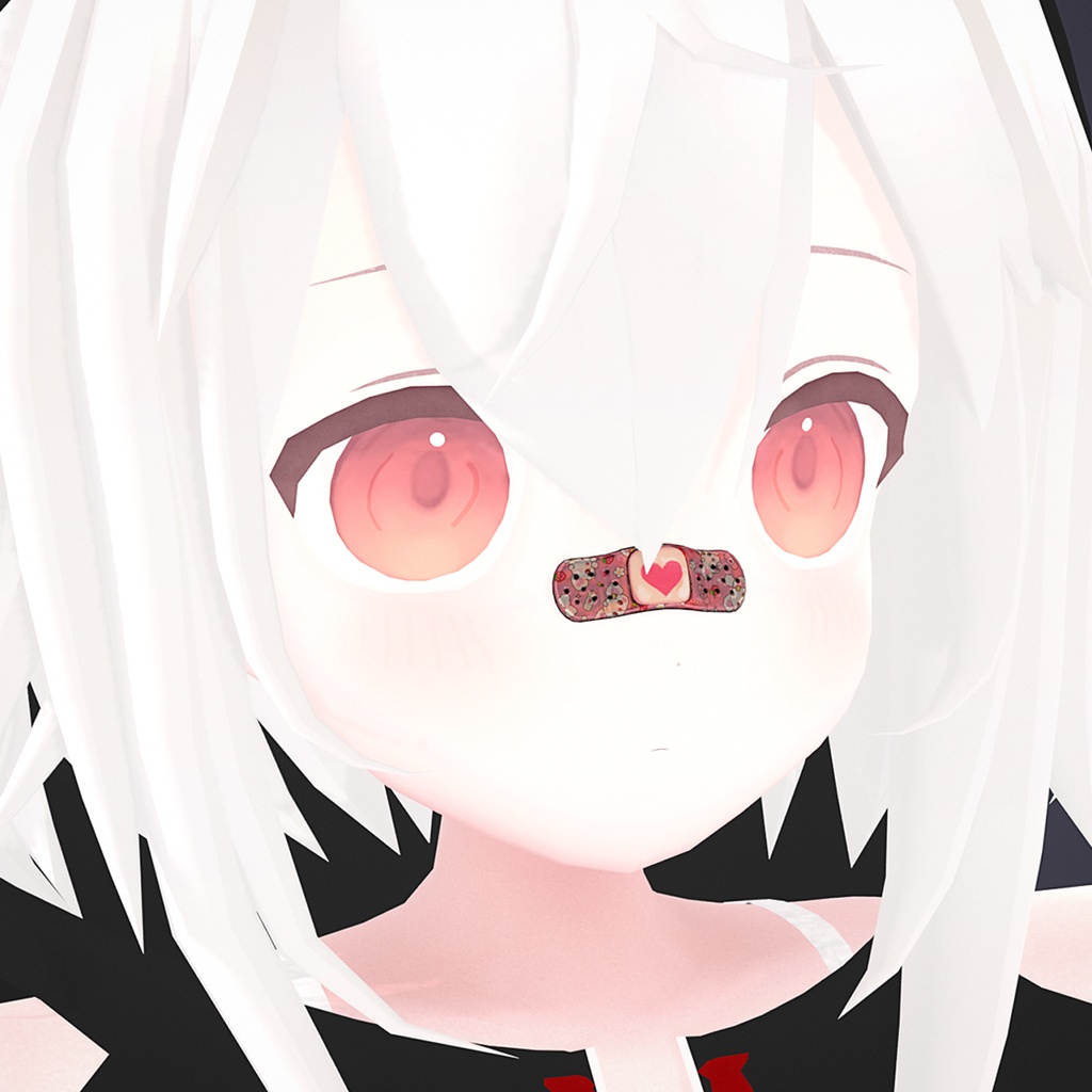 VRChat用 鼻絆創膏 Nose Band-Aid【ピンク&ブラック2色 / Pink&Black】