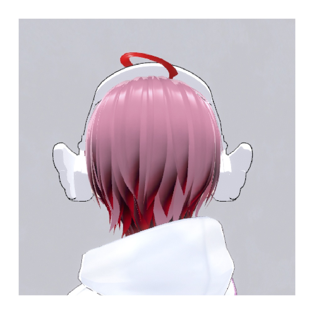 【VRchat想定】天使の耳当て