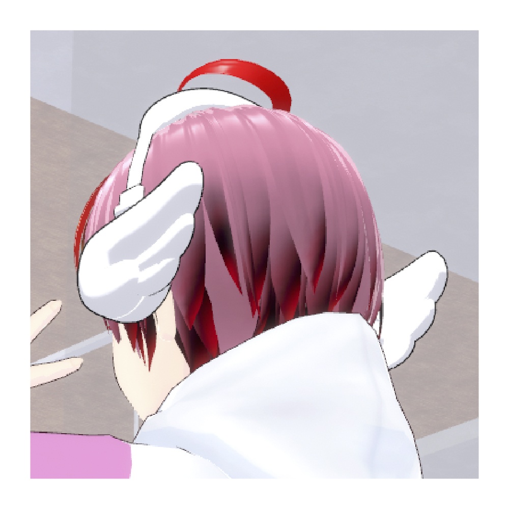 【VRchat想定】天使の耳当て
