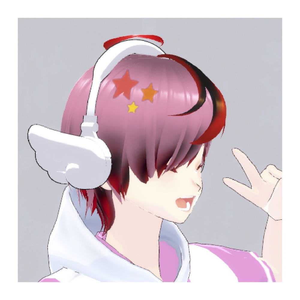 【VRchat想定】天使の耳当て