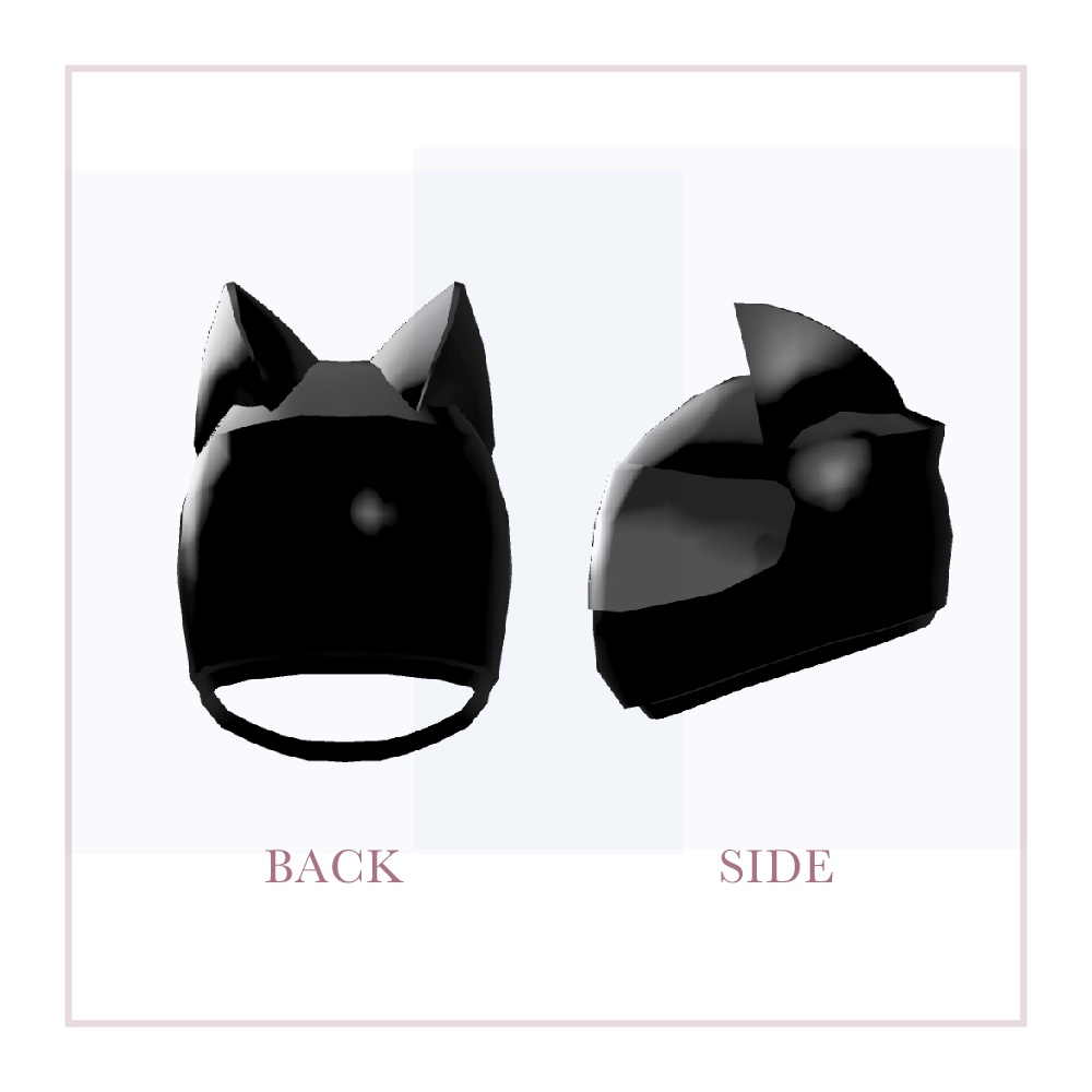 【VRchatr想定】猫耳フルフェイス