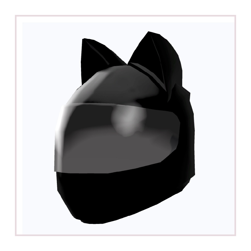 【VRchatr想定】猫耳フルフェイス