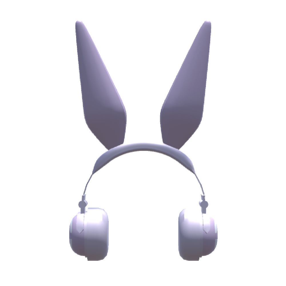 【VRチャット想定】うさ耳ヘッドフォン