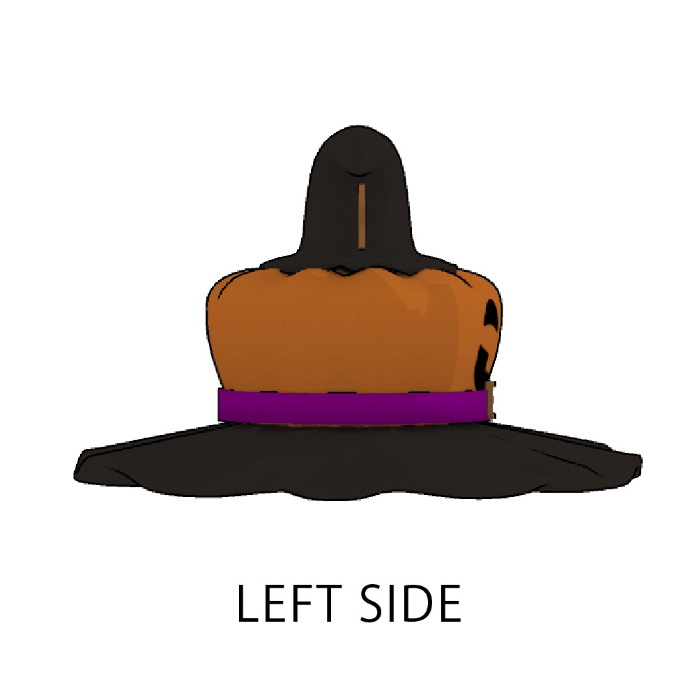 【VR chat想定】かぼちゃのハロウィン帽子