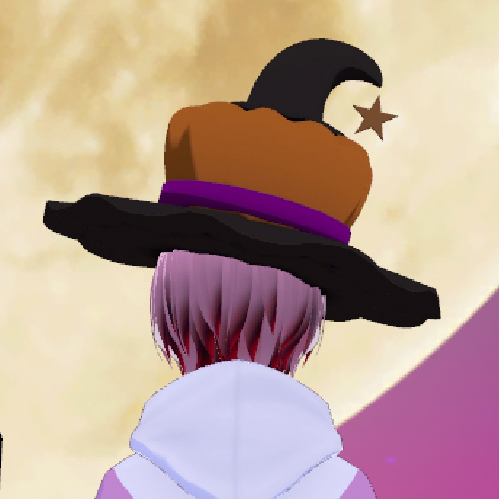 【VR chat想定】かぼちゃのハロウィン帽子