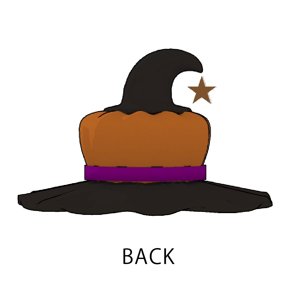 【VR chat想定】かぼちゃのハロウィン帽子