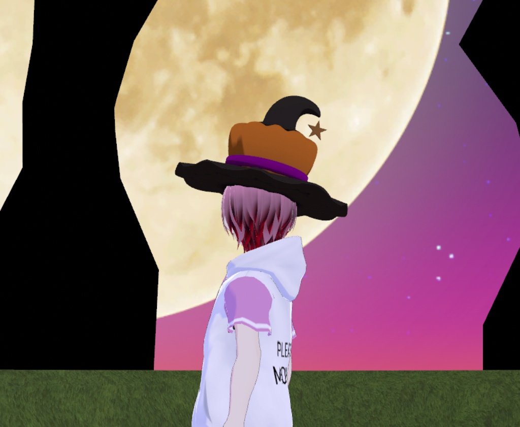 【VR chat想定】かぼちゃのハロウィン帽子