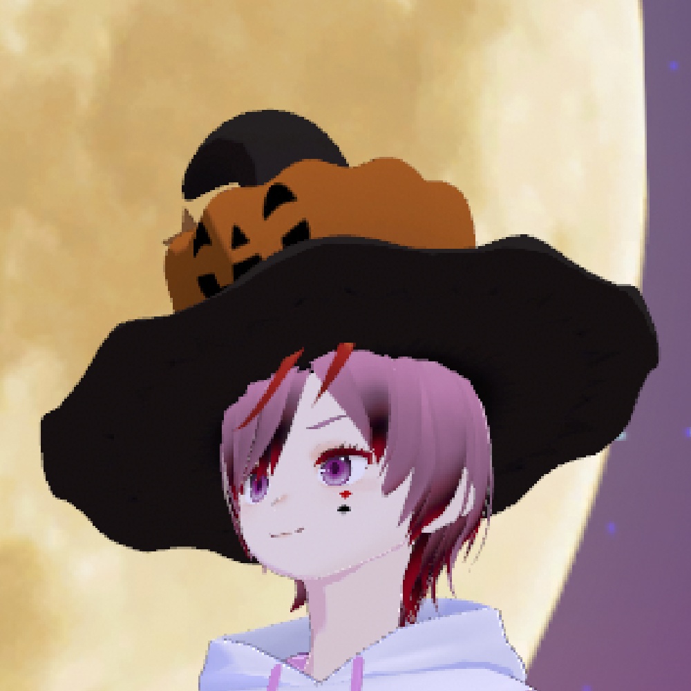 【VR chat想定】かぼちゃのハロウィン帽子