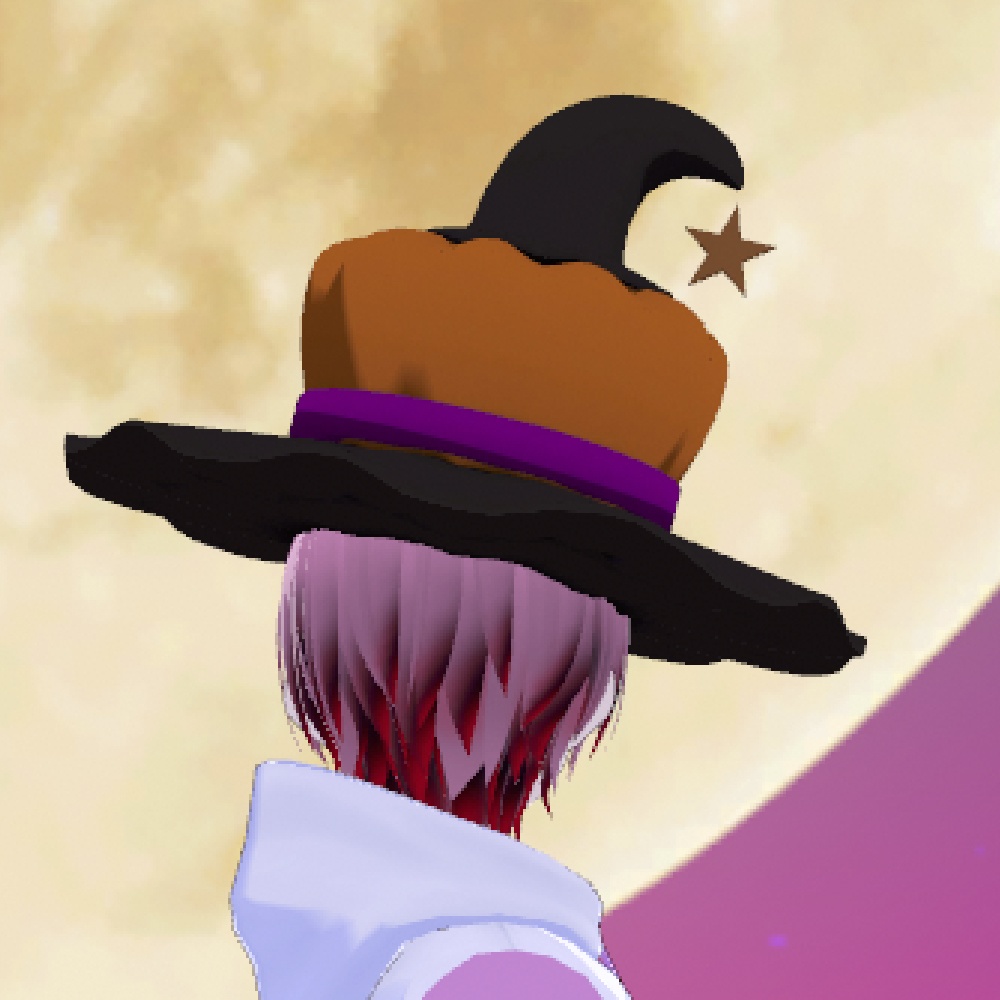【VR chat想定】かぼちゃのハロウィン帽子