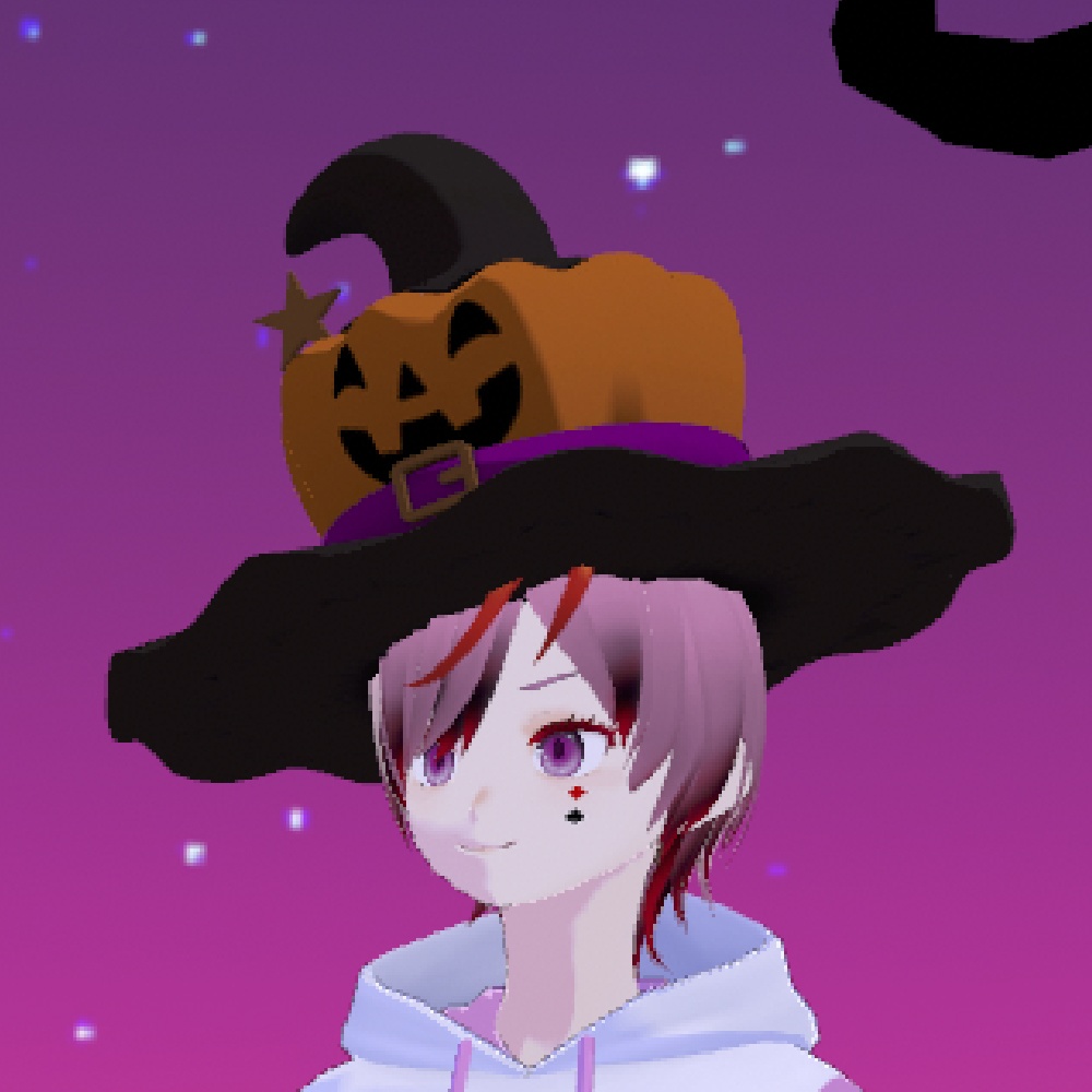 【VR chat想定】かぼちゃのハロウィン帽子