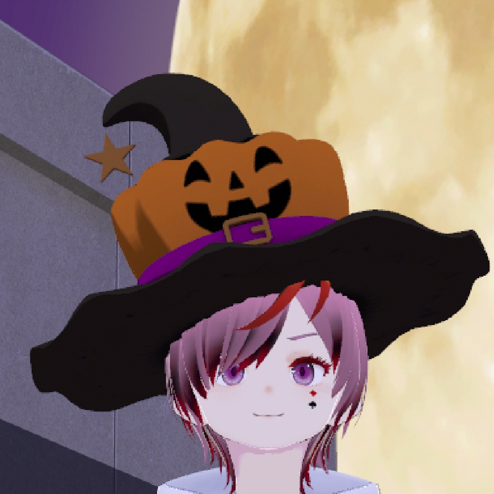 【VR chat想定】かぼちゃのハロウィン帽子