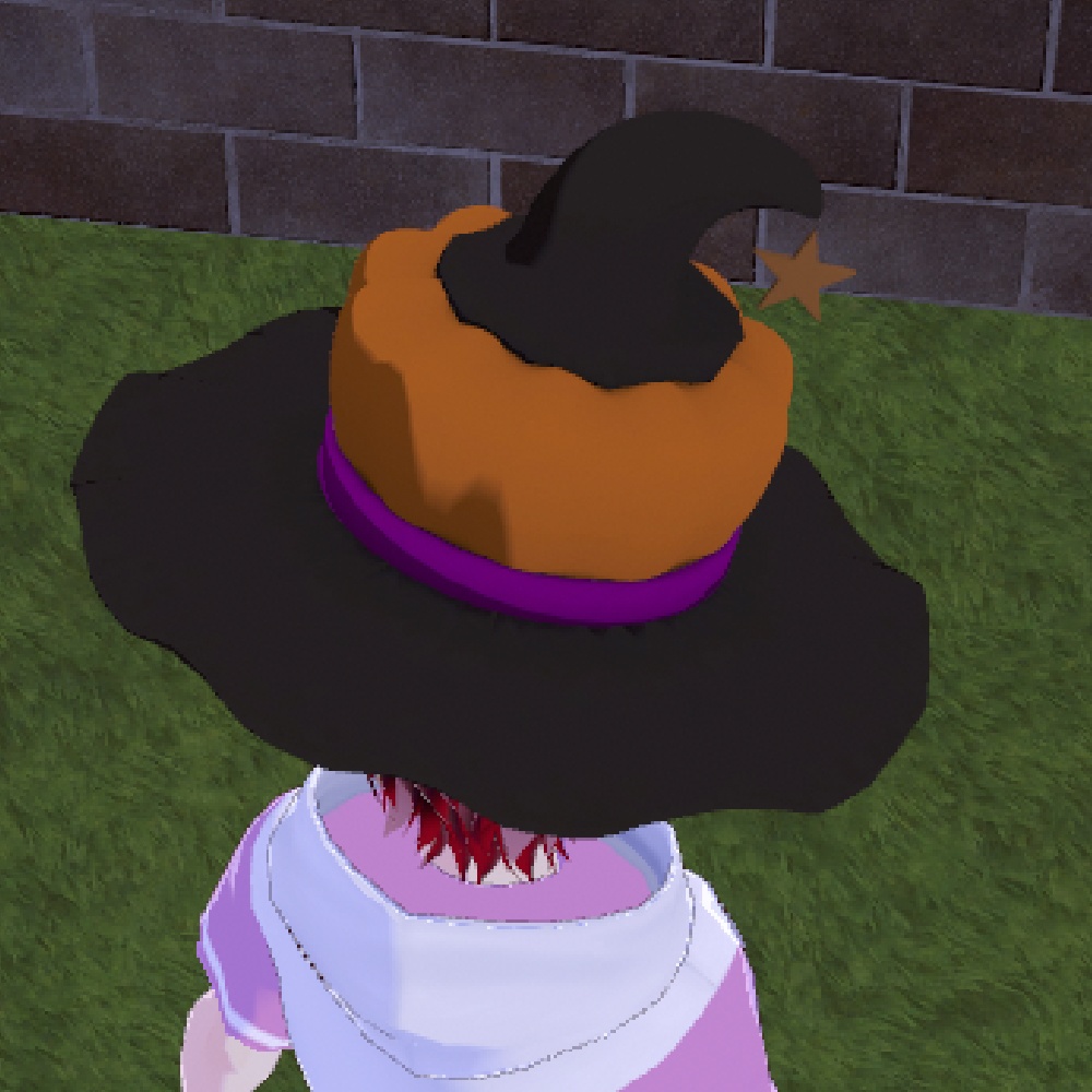 【VR chat想定】かぼちゃのハロウィン帽子