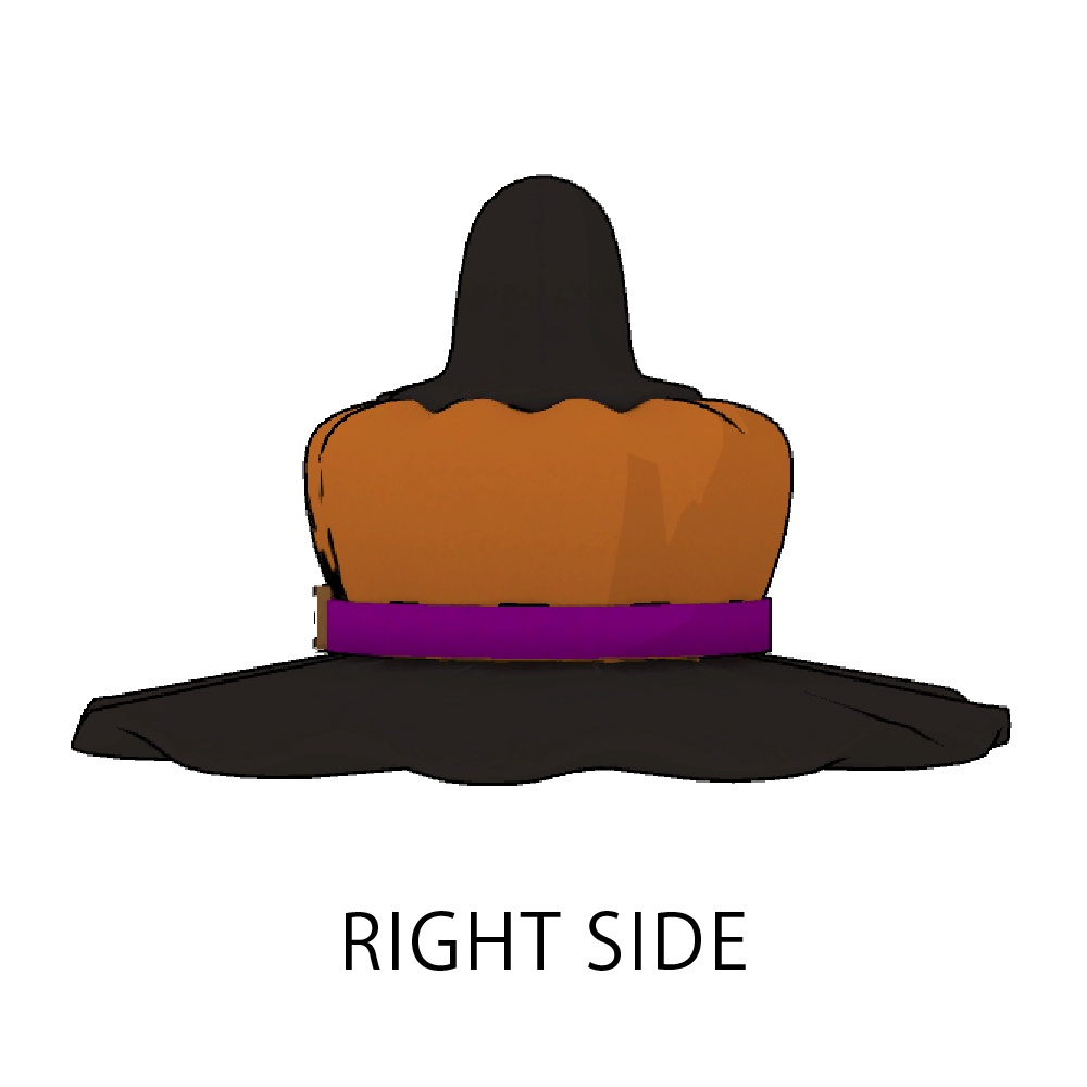 【VR chat想定】かぼちゃのハロウィン帽子