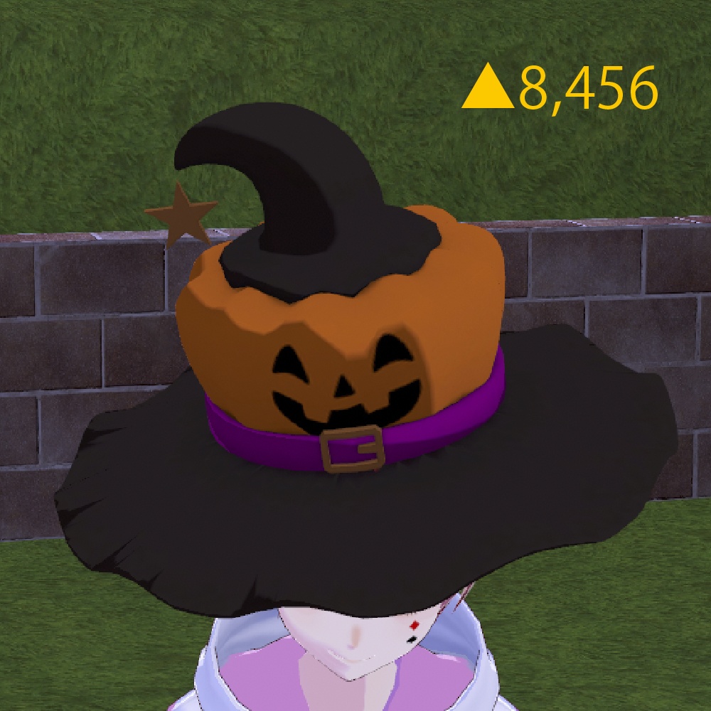 【VR chat想定】かぼちゃのハロウィン帽子