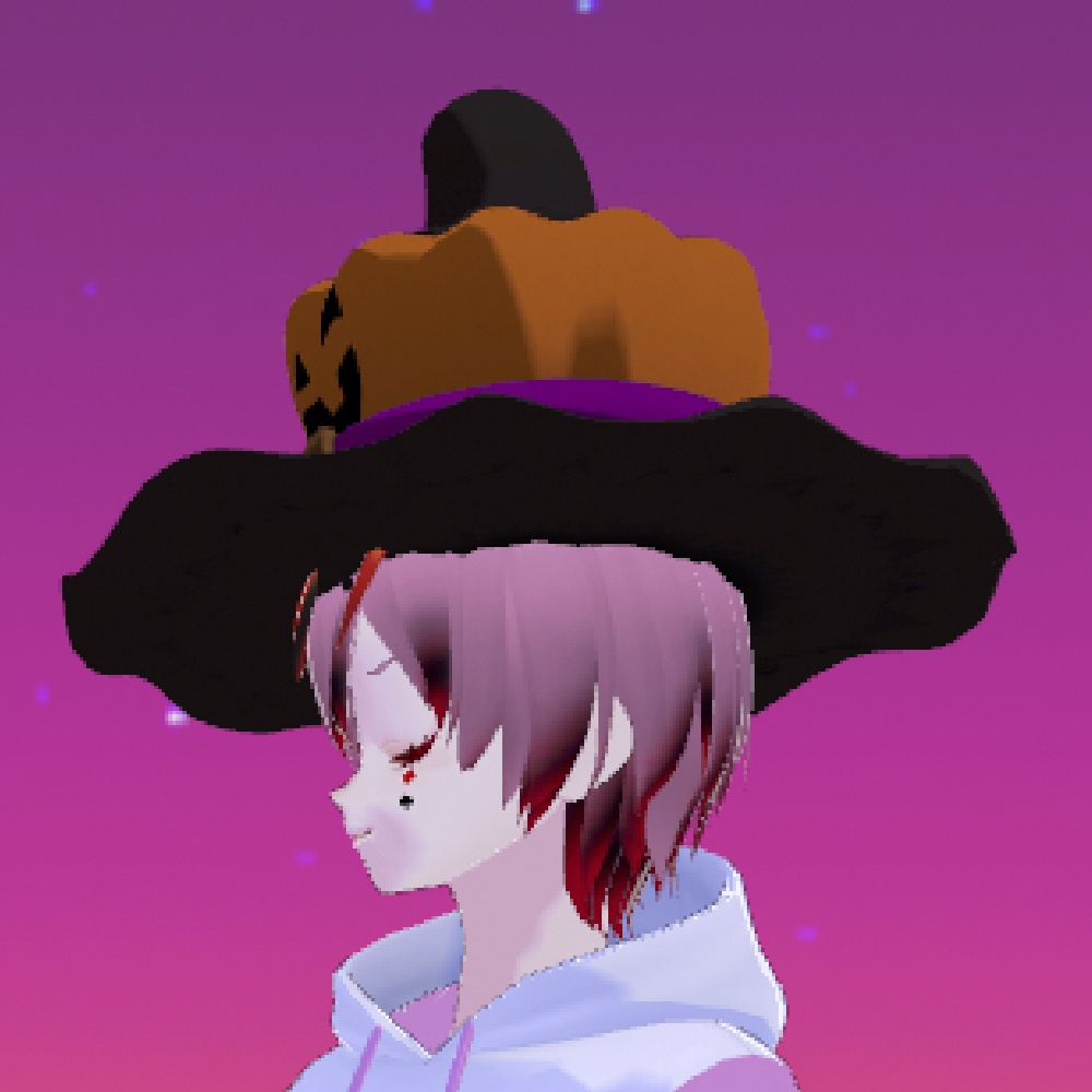 【VR chat想定】かぼちゃのハロウィン帽子