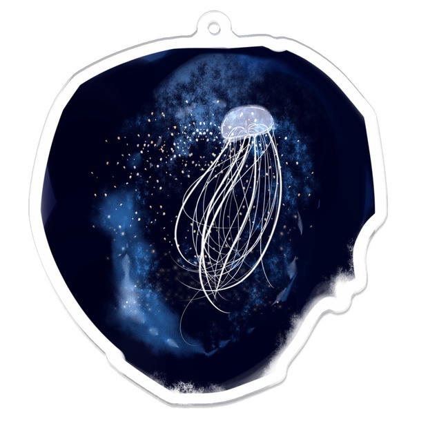 クラゲのアクリルキーホルダー