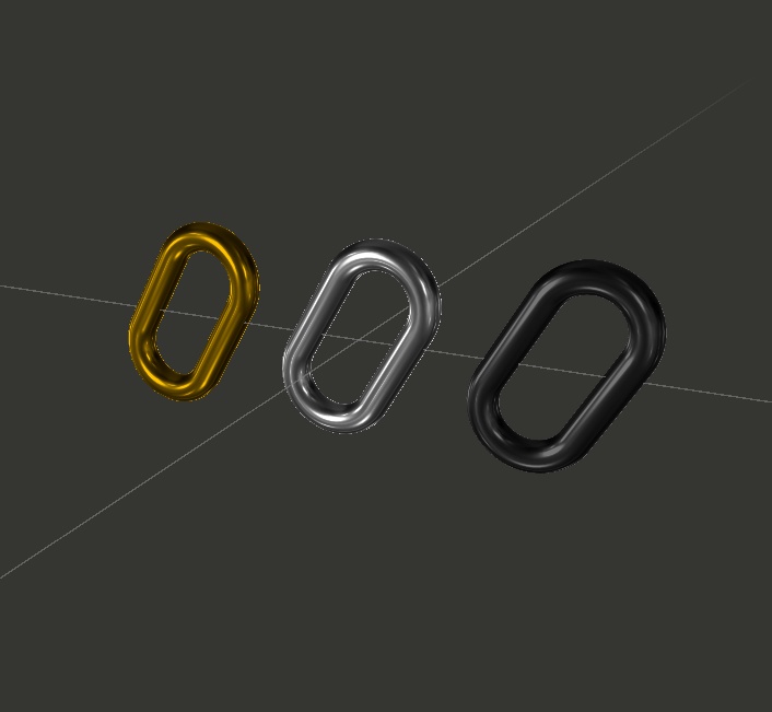 「無料」VRC想定ピアス「(気合の)チェーンピアス」