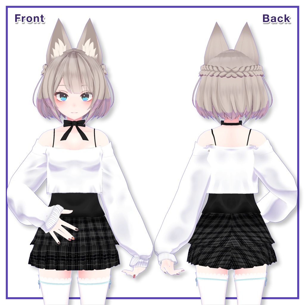 Offshoulder & Frillskirt for Kyoko / オフショルダー&フリルスカート【京狐用】 (C1)