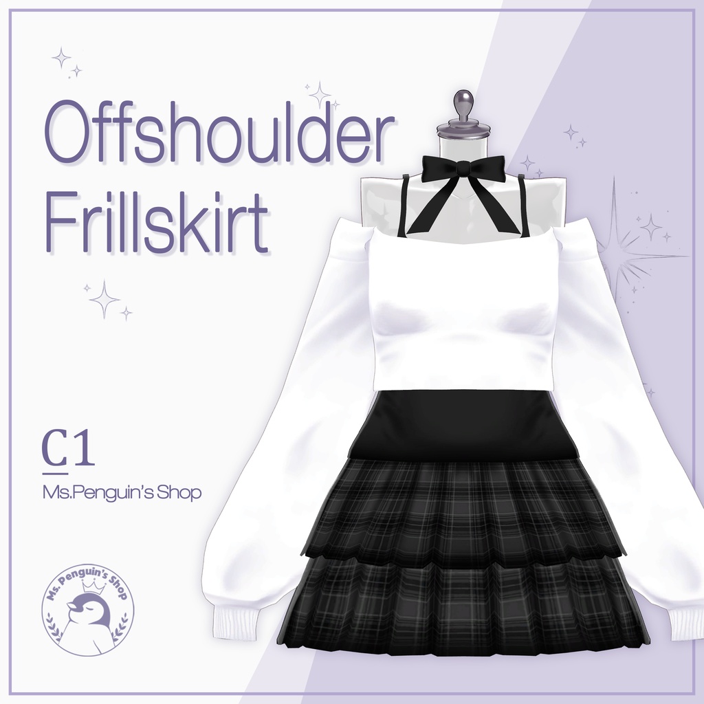 【11Avatars】Offshoulder & Frillskirt / オフショルダー&フリルスカート (C1)