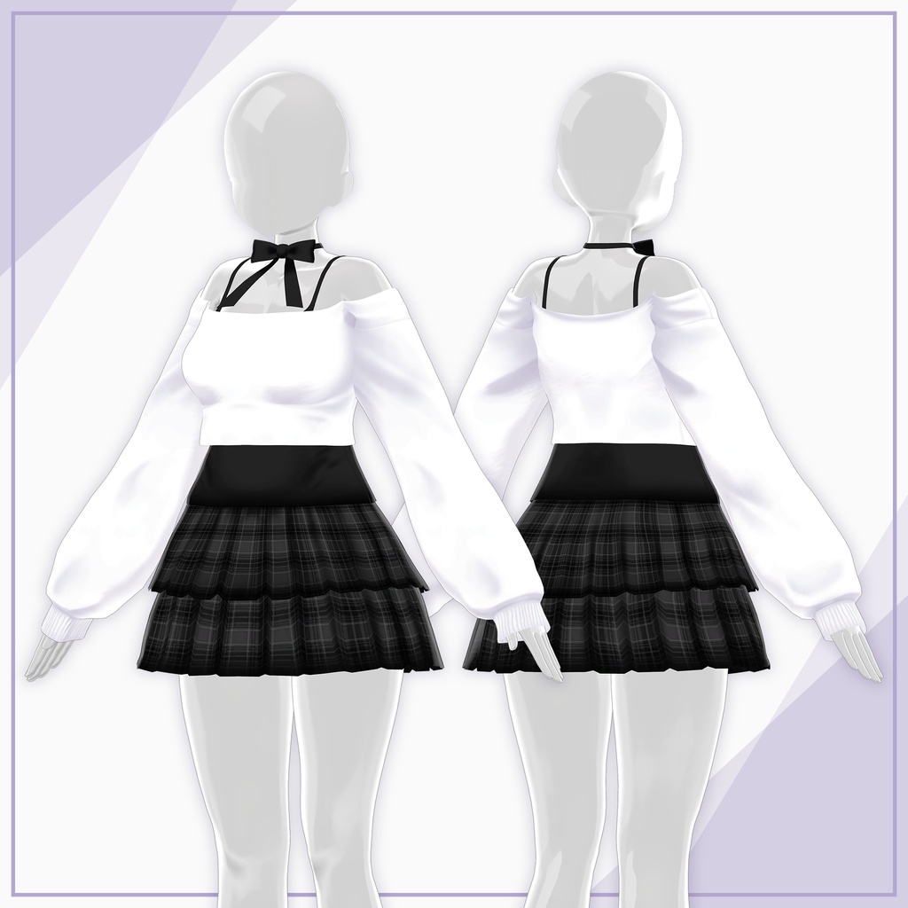 【11Avatars】Offshoulder & Frillskirt / オフショルダー&フリルスカート (C1)