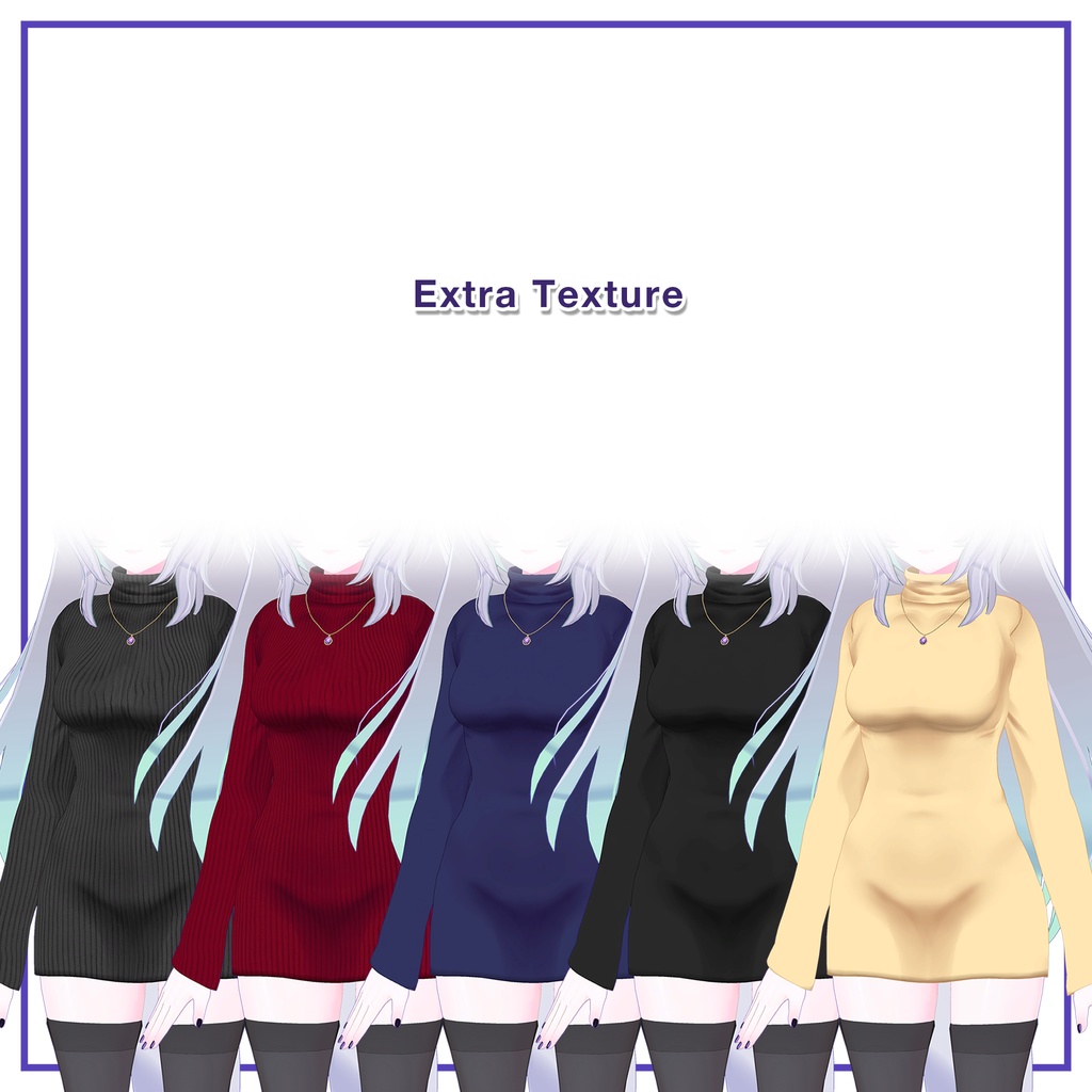 Turtleneck knit dress for Wolferia / タートルネックニットワンピース【ウルフェリア用】 (C2)