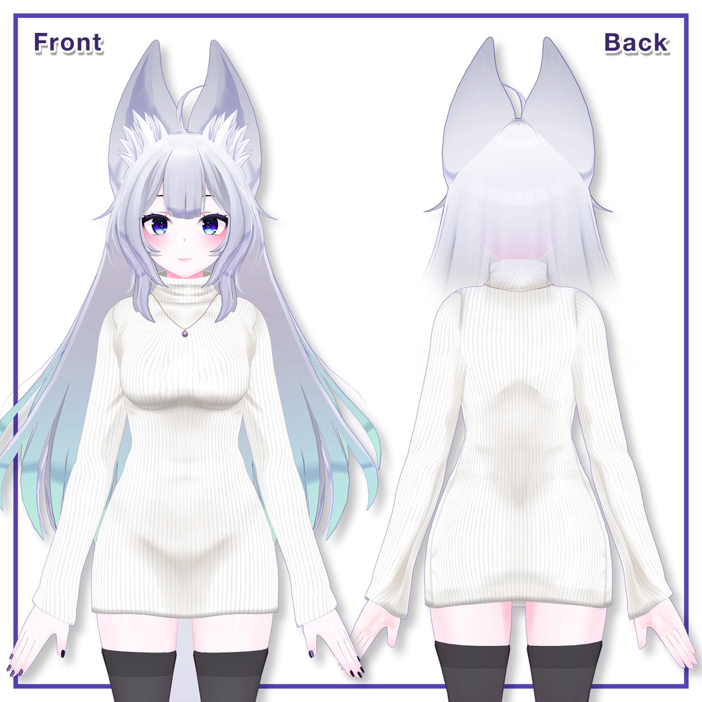 Turtleneck knit dress for Wolferia / タートルネックニットワンピース【ウルフェリア用】 (C2)