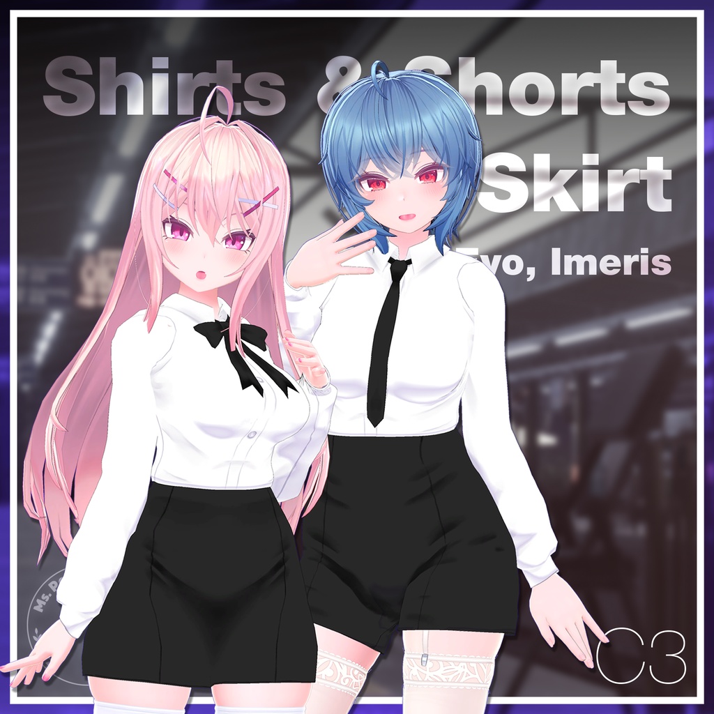 Shirts & Shorts, Skirt for Eyo,Imeris / シャツ&ショーツ,スカート【イヨ用,イメリス用】 (C3)