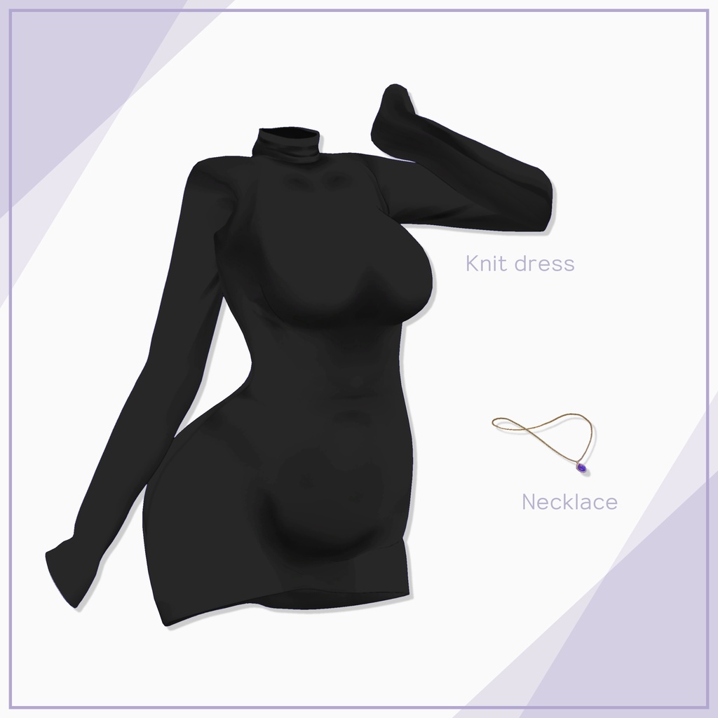 【17Avatars】Turtleneck knit dress / タートルネックニットワンピース (C2)