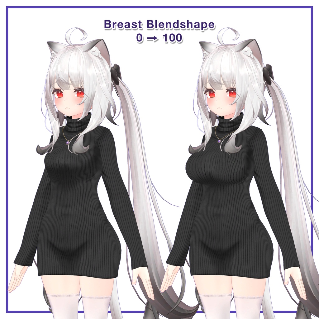 Turtleneck knit dress for Maya / タートルネックニットワンピース【舞夜用】 (C2)