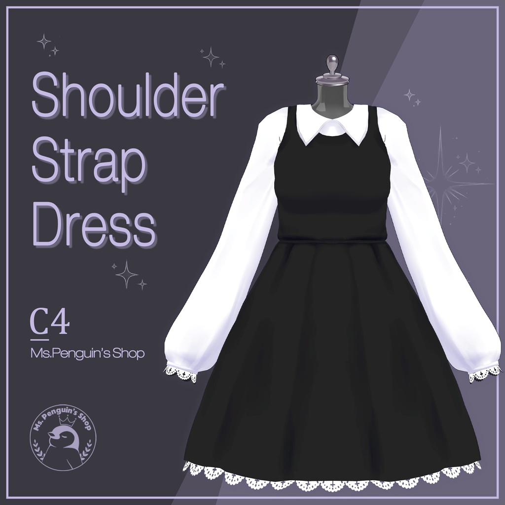 【11Avatars】Shoulder Strap Dress / ショルダーストラップワンピース (C4)