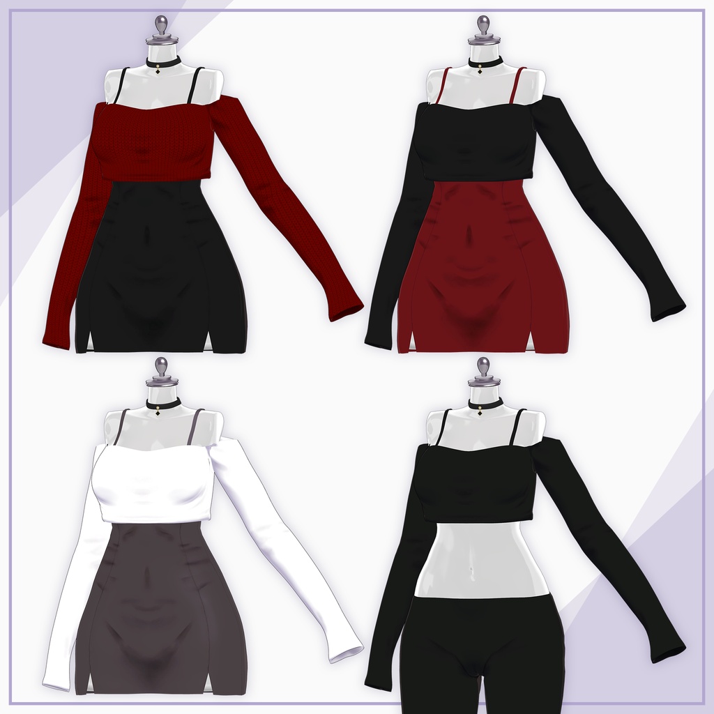 【15Avatars】Offshoulder Top Dress / オフショルダー トップ ワンピース (C5)
