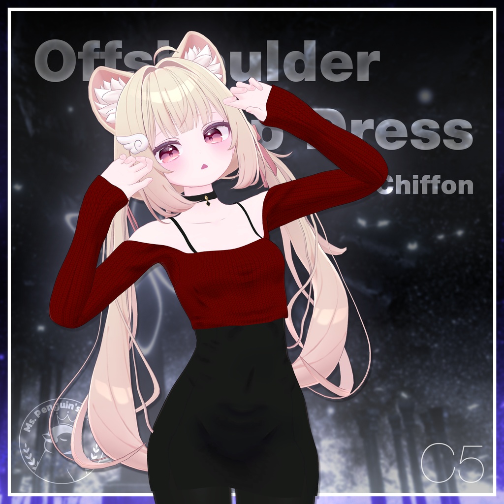 【15Avatars】Offshoulder Top Dress / オフショルダー トップ ワンピース (C5)