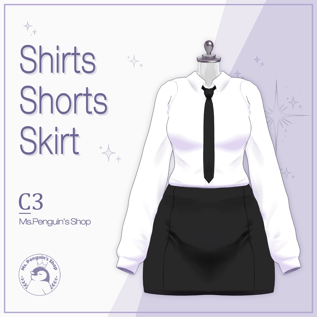 【17Avatars】Shirts & Shorts, Skirt / シャツ&ショーツ,スカート (C3)