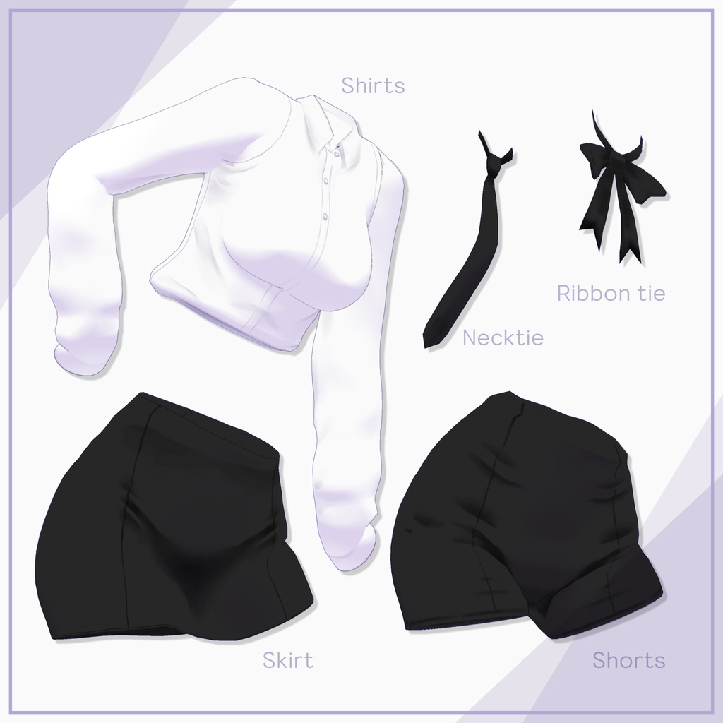 【17Avatars】Shirts & Shorts, Skirt / シャツ&ショーツ,スカート (C3)