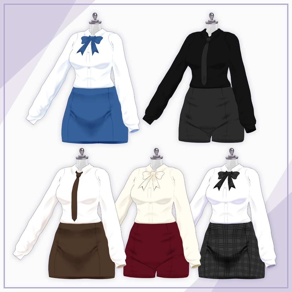 【17Avatars】Shirts & Shorts, Skirt / シャツ&ショーツ,スカート (C3)