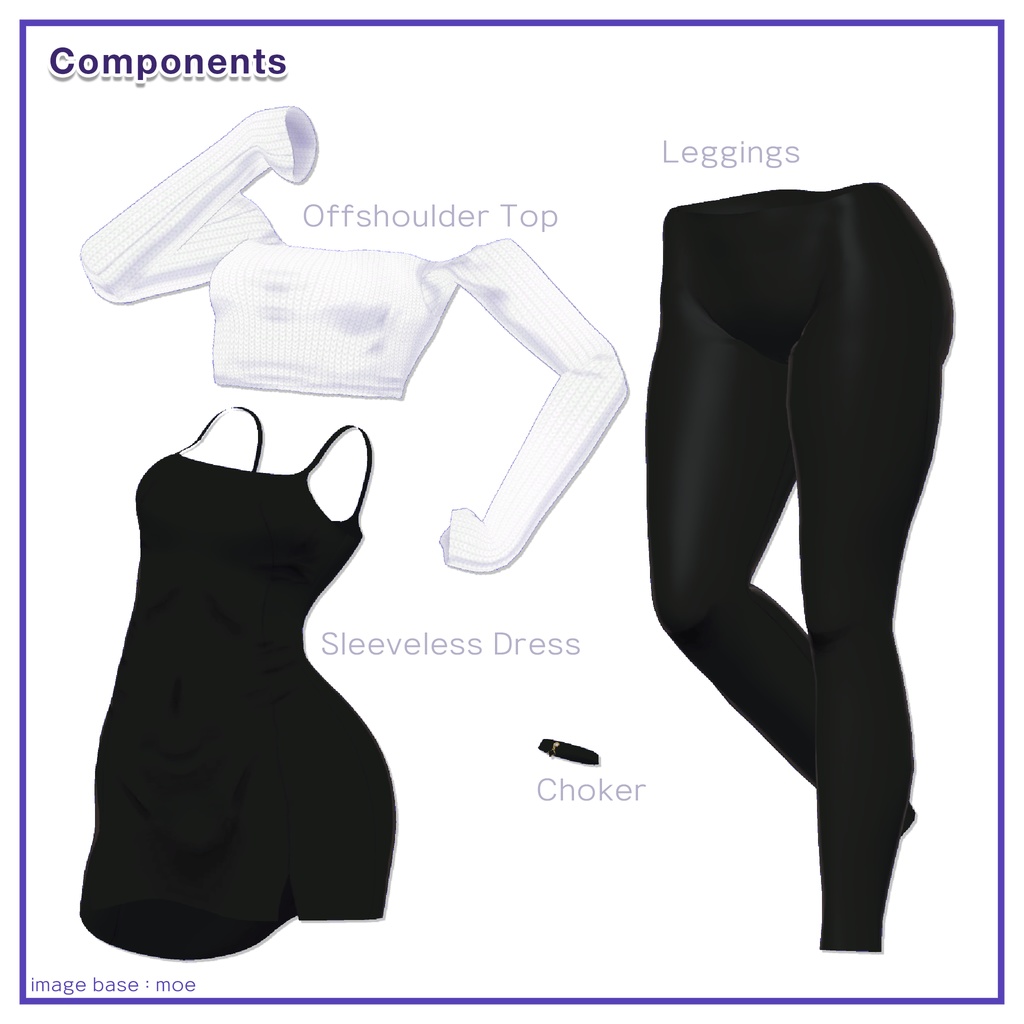 Offshoulder Top Dress for Rindo / オフショルダー トップ ワンピース【竜胆用】 (C5)