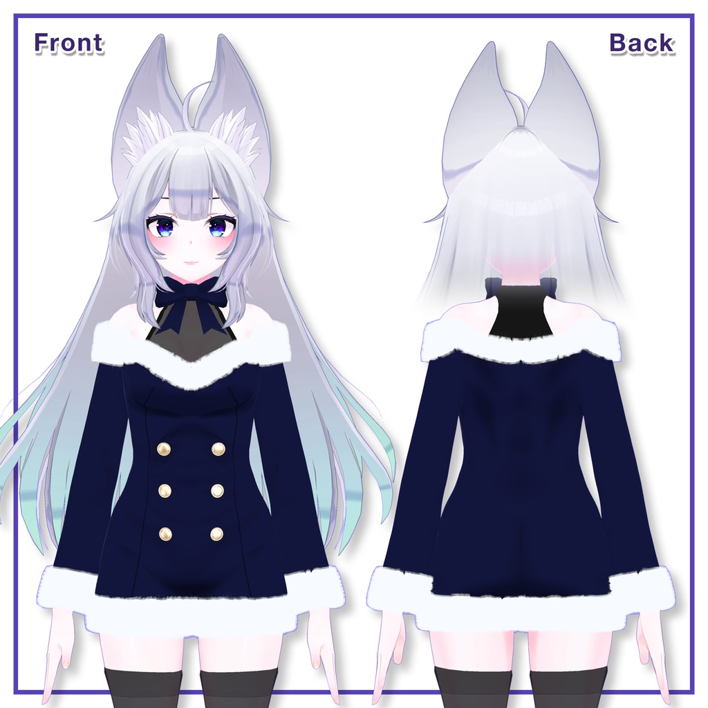 Winter Fur Dress for Wolferia / ウィンターファーワンピース【ウルフェリア用】 (C6)