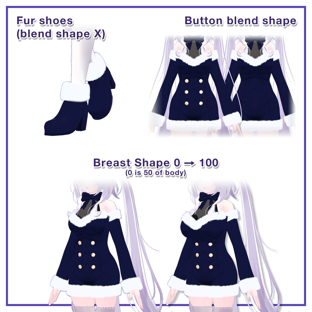 Winter Fur Dress for Maya / ウィンターファーワンピース【舞夜用】 (C6)