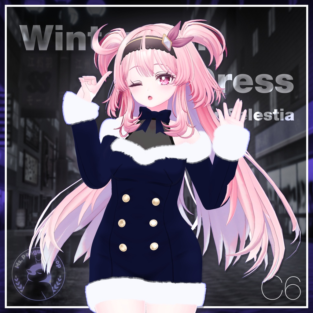 【15Avatars】Winter Fur Dress / ウィンターファーワンピース (C6)