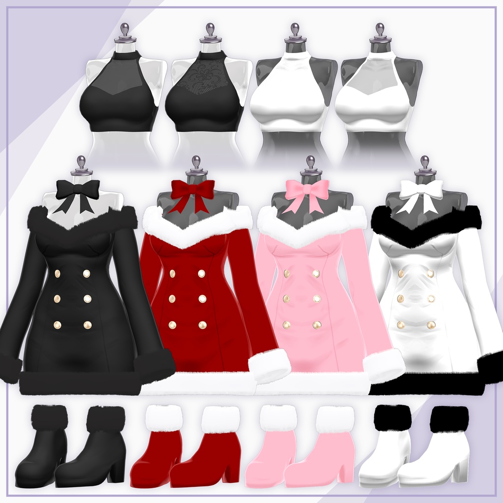 【15Avatars】Winter Fur Dress / ウィンターファーワンピース (C6)