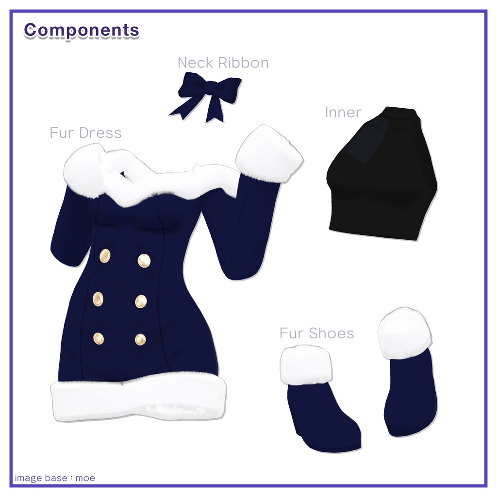 Winter Fur Dress for Maya / ウィンターファーワンピース【舞夜用】 (C6)