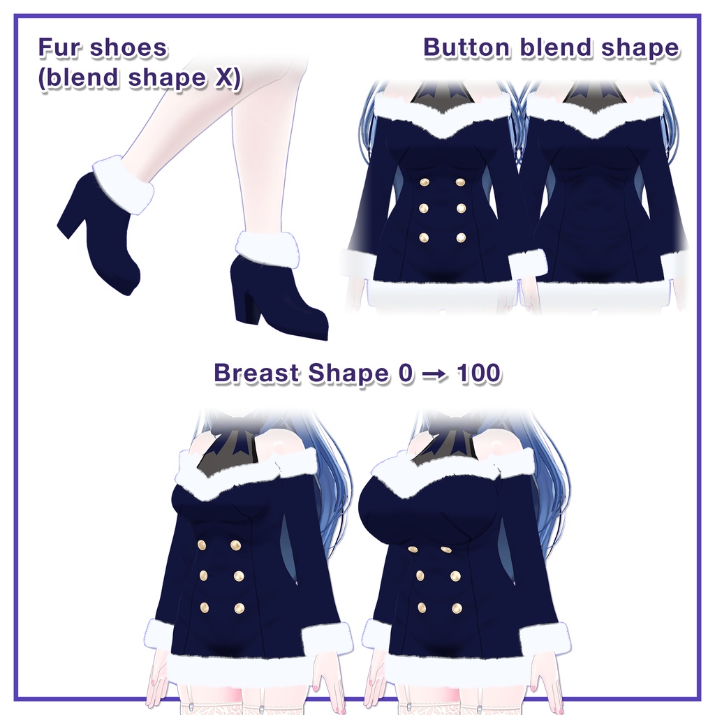Winter Fur Dress for Imeris / ウィンターファーワンピース【イメリス用】 (C6)