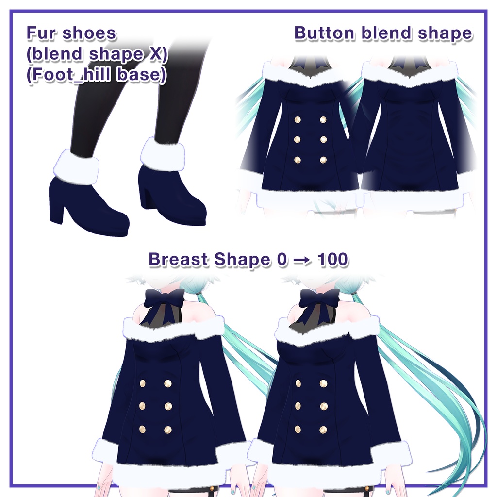 Winter Fur Dress for Rindo / ウィンターファーワンピース【竜胆用】 (C6)