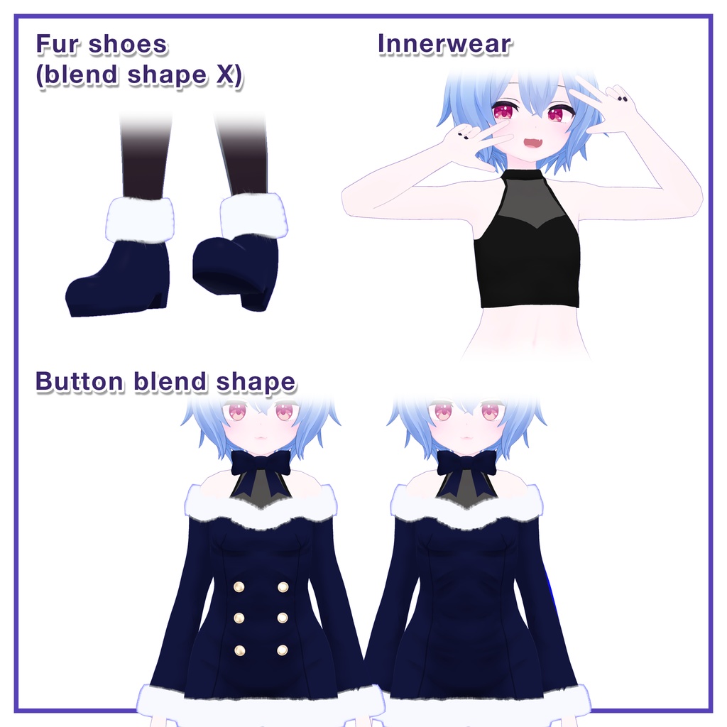 Winter Fur Dress for Rusk / ウィンターファーワンピース【ラスク用】 (C6)